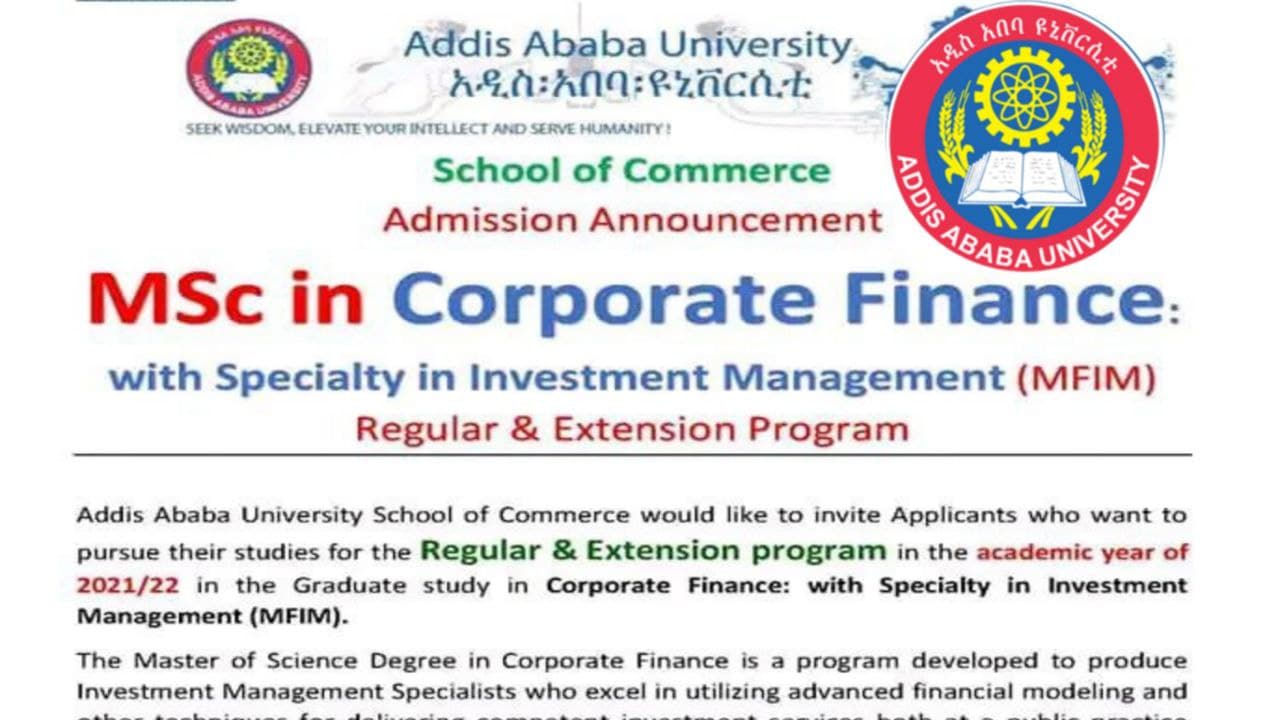 Addis Ababa University Portal Announcement
